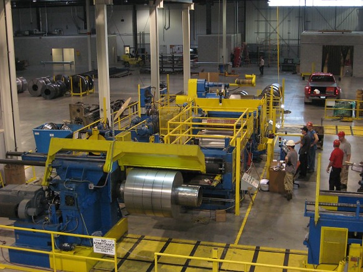 Industrial machinery installation completed by Brainard Steel